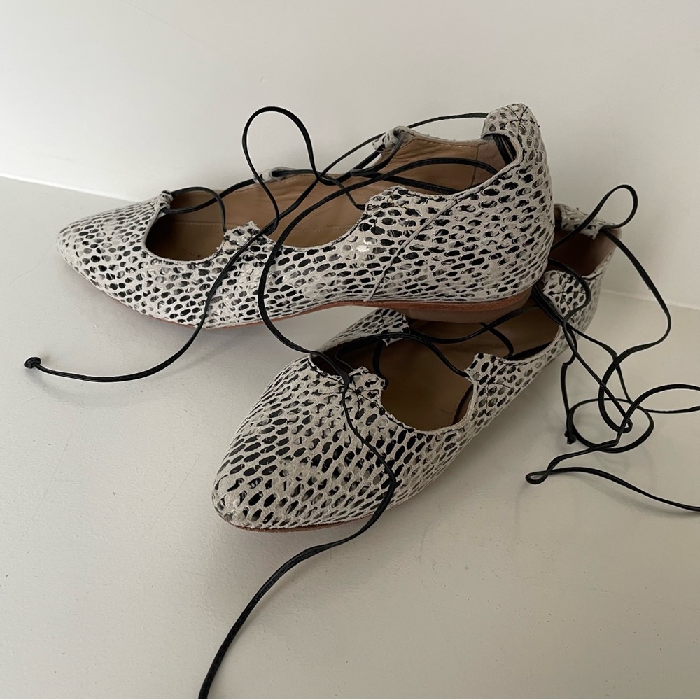 Poppy Barley Delicate Lace Up Flat.